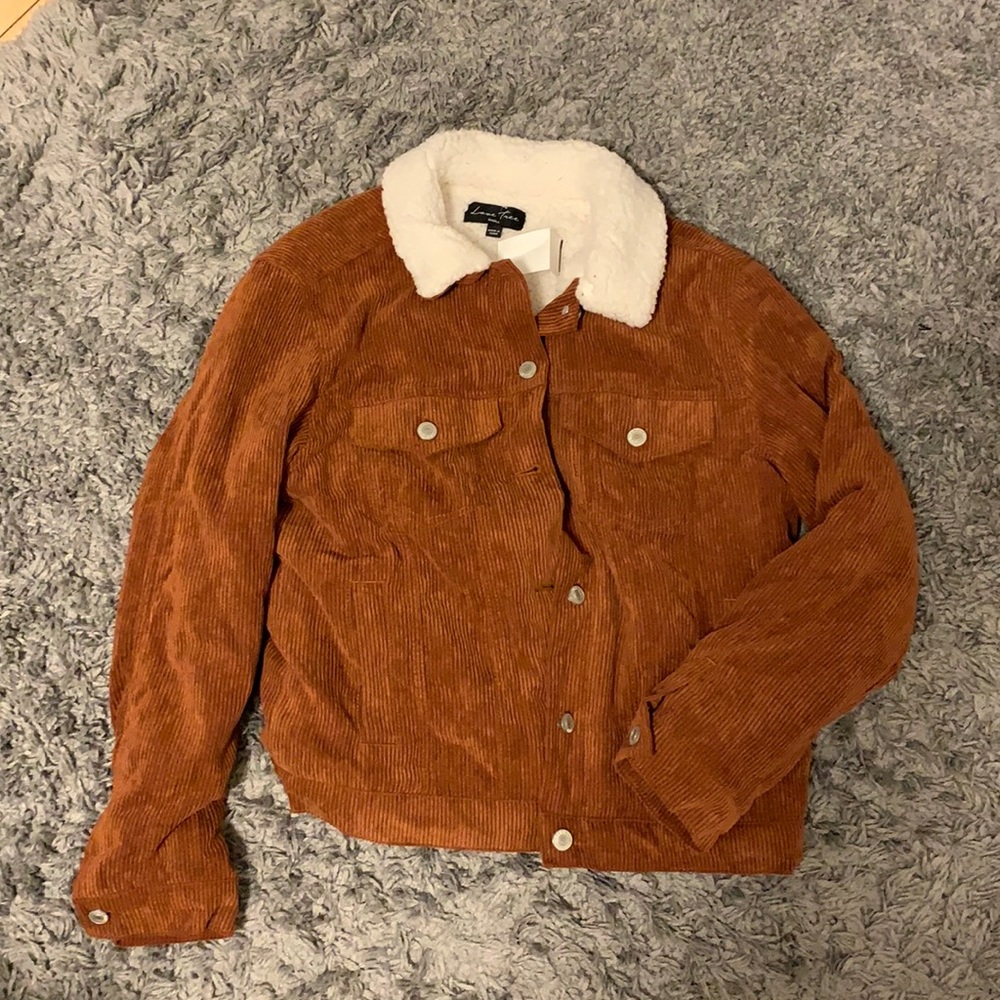 Burnt Orange Sherpa Jacket